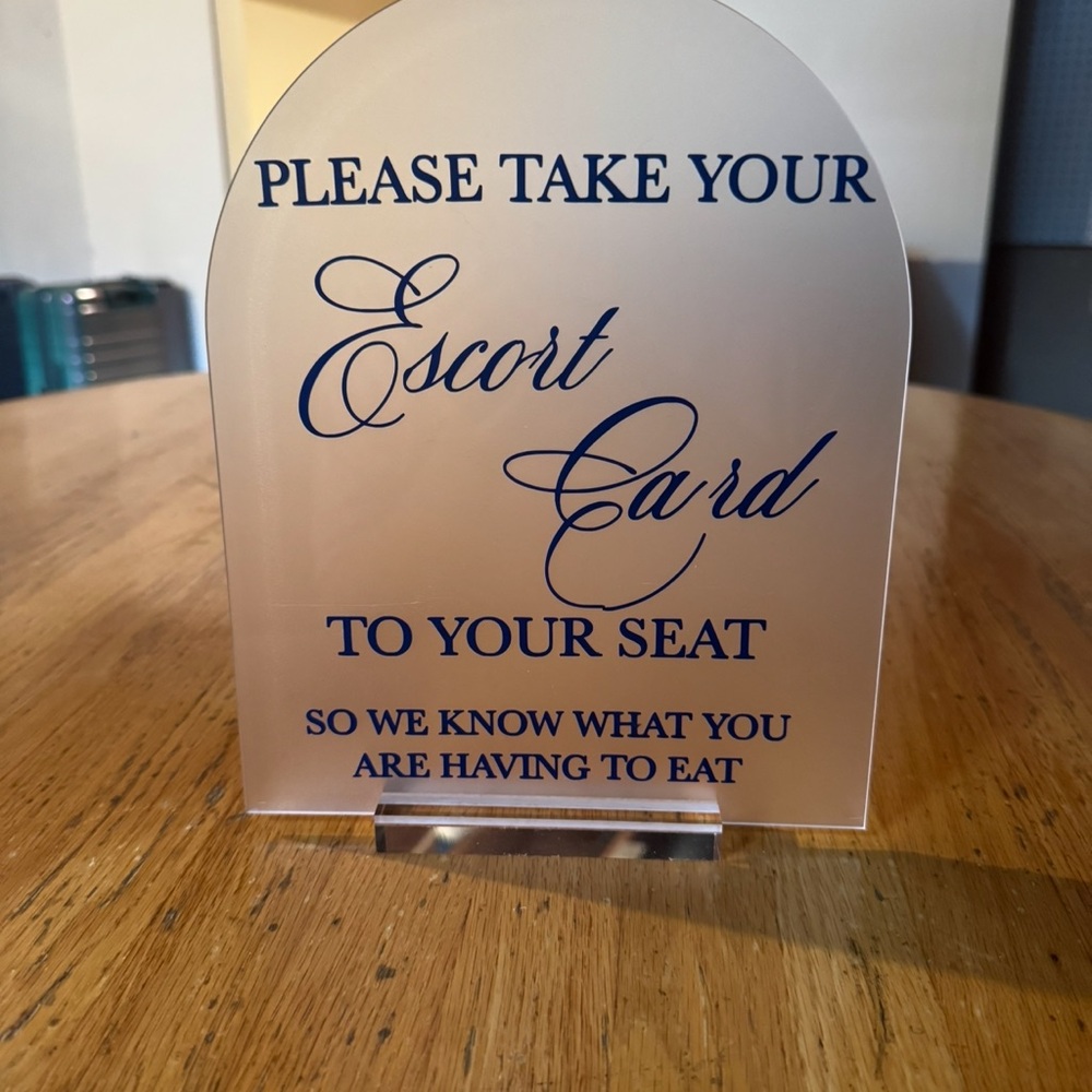 Navy blue Wedding table signs